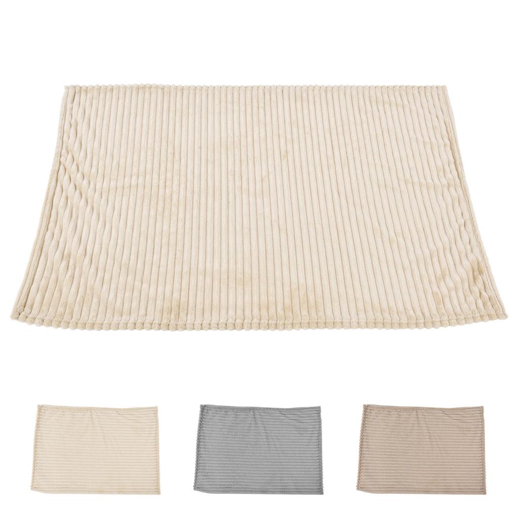 Flannel Throw Blanket Plush Fluffy Light Breathable Fine Workmanship Stylish Simple Soft Blanket