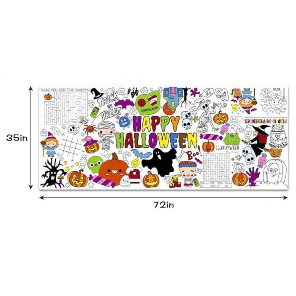 Multi Theme Halloween Christmas Thanksgiving Graffiti Tablecloth Handmade Large Drawing Mat Gift