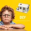 Child DIY Handmade Wooden Cabin Assembly Building Model Toy Set with Light Science Invention Experiment Material Kids Toys