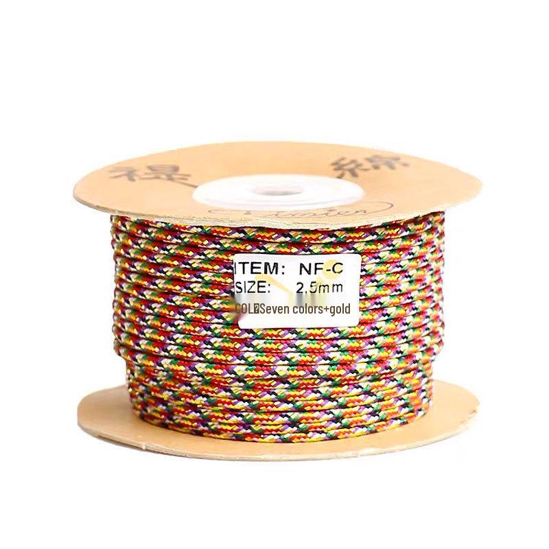 Five-Color Bracelet Weaving Rope: Vajra Jade Thread for Wenwan, Buddhist Beads, Star Moon Bodhi & Beading Strings