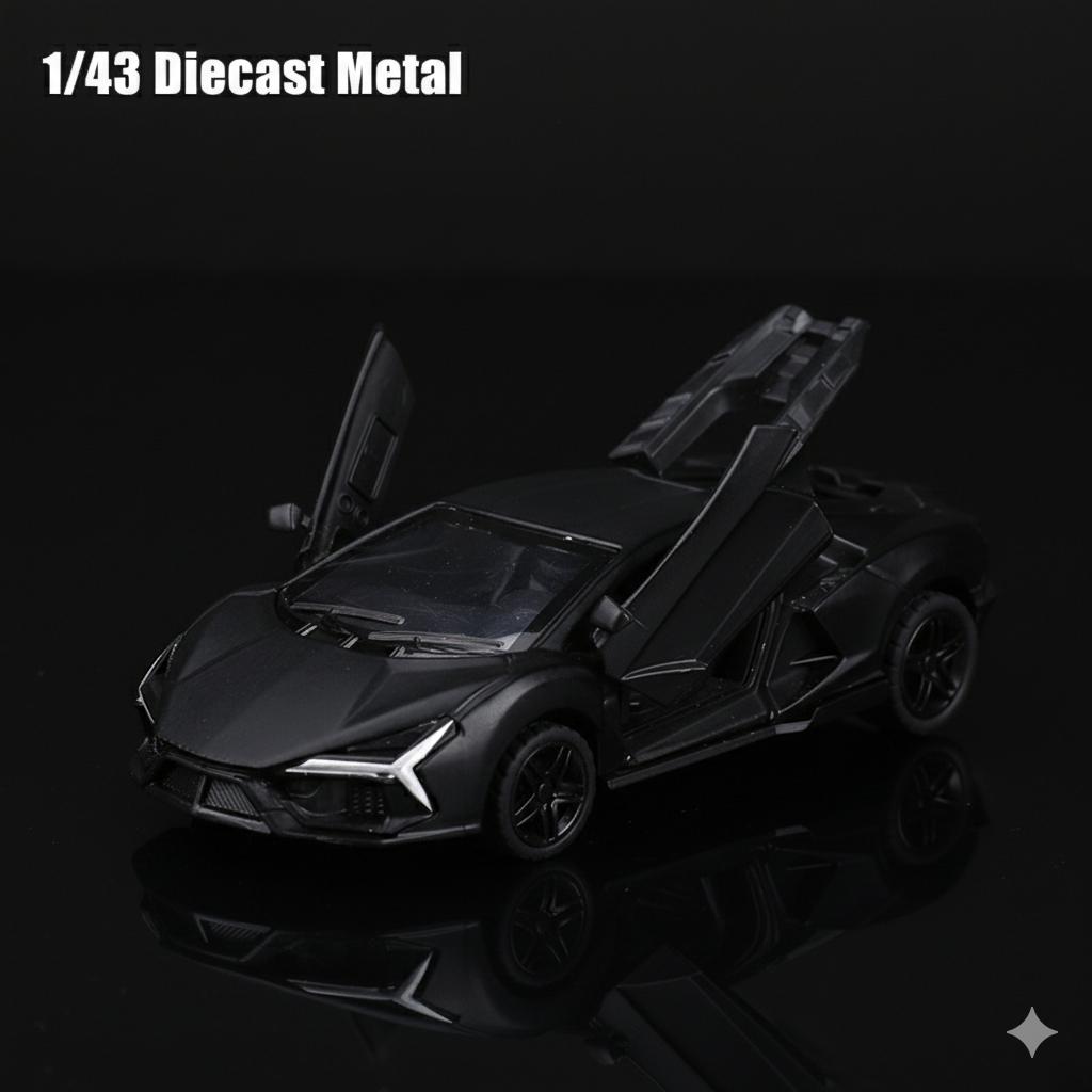 ABAY1 1:43 scale replica of the SVJ pullback alloy car model, children's toy, die-cast metal, pullback function.