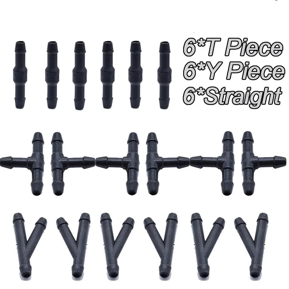 2-Color Wiper Spray Pipe Joiner T Y I 3-Type Windshield Washer Pipe Nozzle Hose Cleaning Water Hose Tube Joint Car Accessories