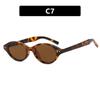 Retro Small Oval Sunglasses Women Brand Design Rivet Leopard Tortoise Shell Sun Glasses Outdoor Shades Female UV Oculos De Sol