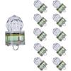 LED Fishing Light Underwater Deep Drop Lights Waterproof Diamond Tubular Underwater Fishing Lure Light Attractants for Tuna Swordfish, 10 Pack