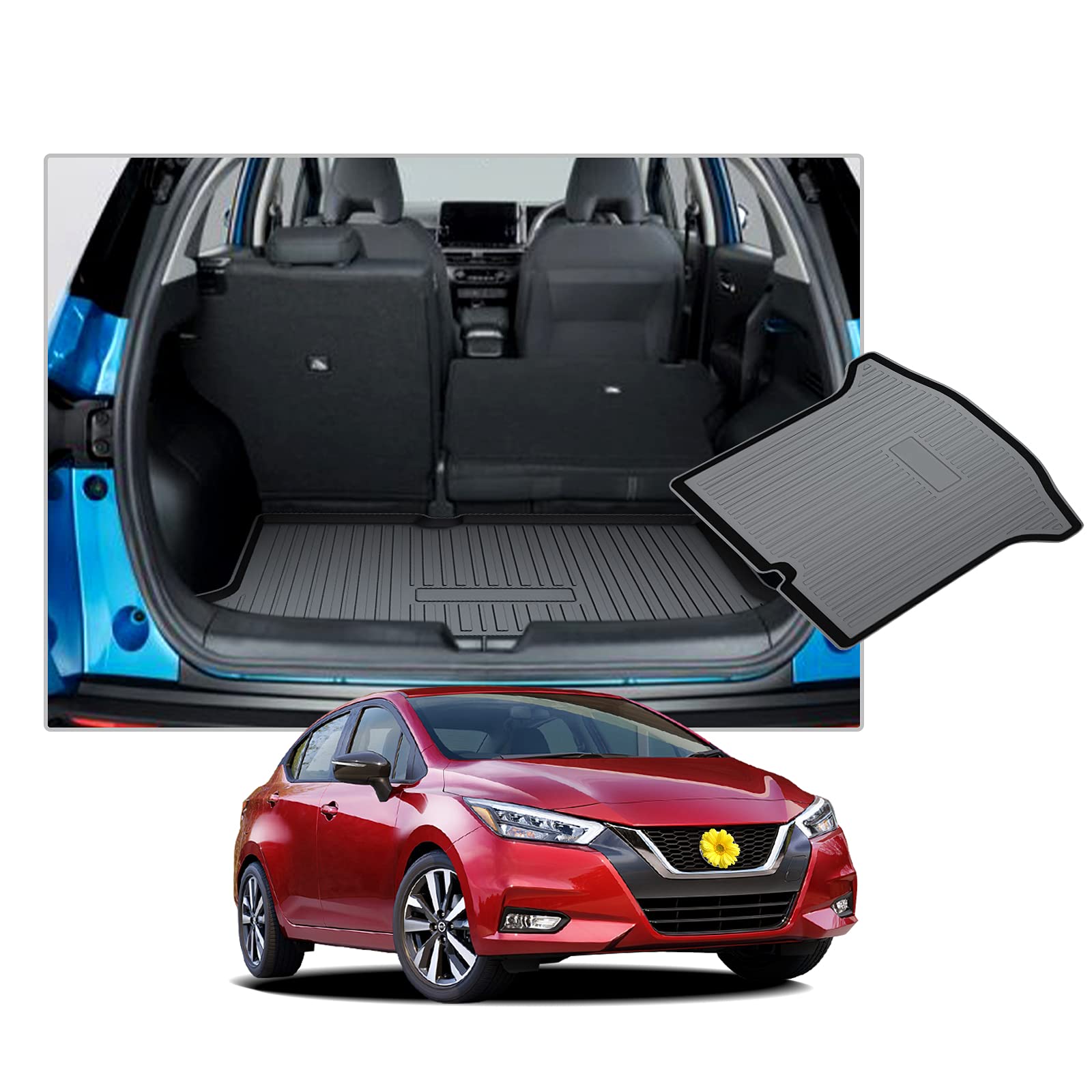 

2021 Новый Nissan Note Aura Поддон для багажника Тип e13 Эксклюзивный коврик для багажника Коврик для груза Водонепроницаемый коврик для пола багажника Коврик для багажника 3D коврик для багажника Материал TPO чёрный