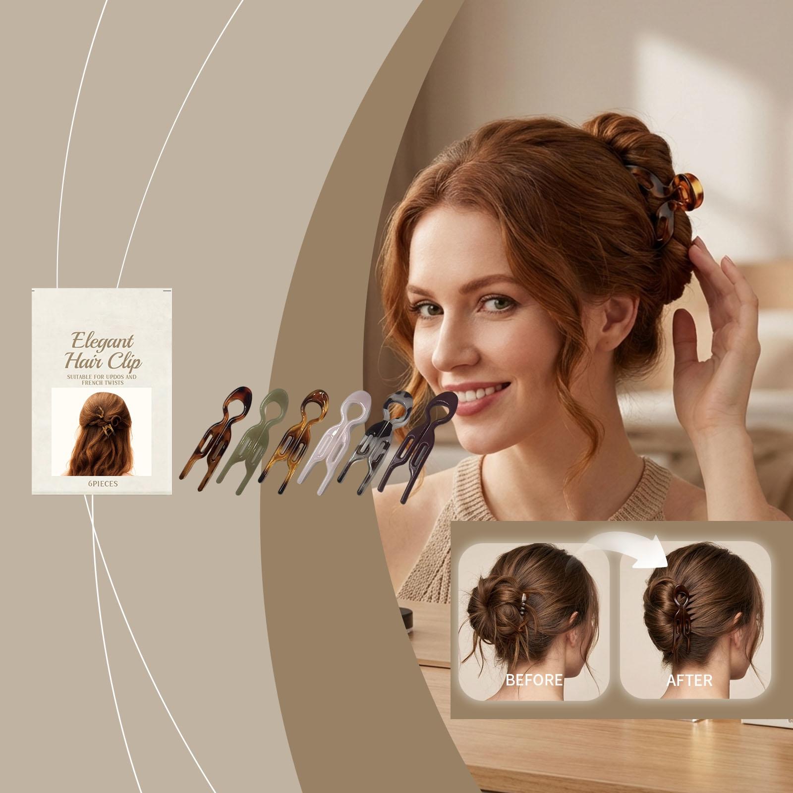Elegant Hair Clip Set, With A , Is A Comfortable And Versatile Hair Accessory For Daily Commuting And Going Out. One Size белый