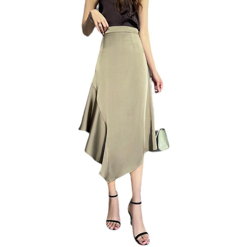 2025 Summer Women's Irregular Bodycon Midi Fishtail Skirt