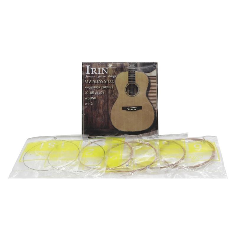6Pcs/pack Folk Guitar String, Steel Core Guitar Strings Set Practice Replacement