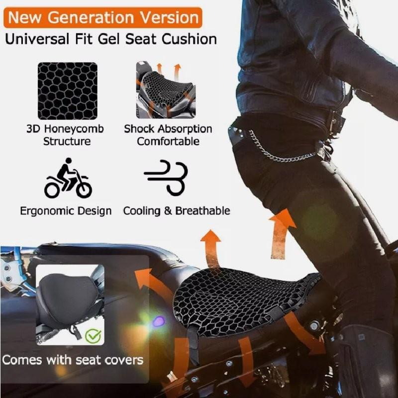 Premium Breathable Motorcycle Seat Cushion With Shock Absorption And Uv Protection Features For All Seasons Use