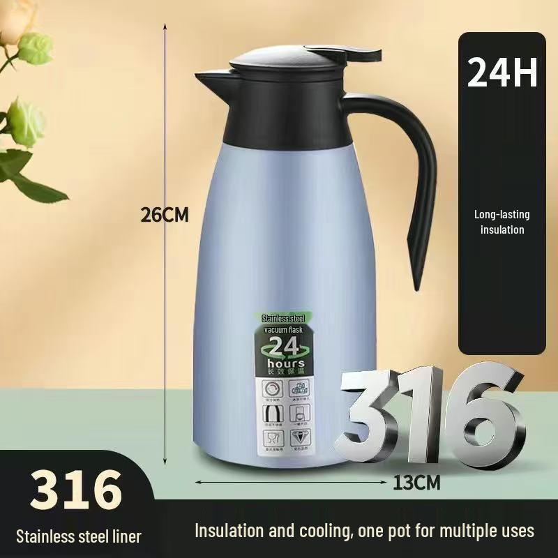

316 Stainless Steel Large-Capacity Thermos Flask for Home, Dorm, or Office Use 304 Stainless Steel - 24h Insulation