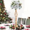 10pcs Elegant Metal Flower Vase Dining Table Butter Lamp Candlestick Ornaments Boho Artificial Flower Decor Bottle Flower Stand