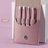 4Pcs/Set Stainless Steel Eyebrow Tweezers Set Oblique Mouth With Storage Bag Beard Tweezers Pointed Tip Hair Removal Tweezers