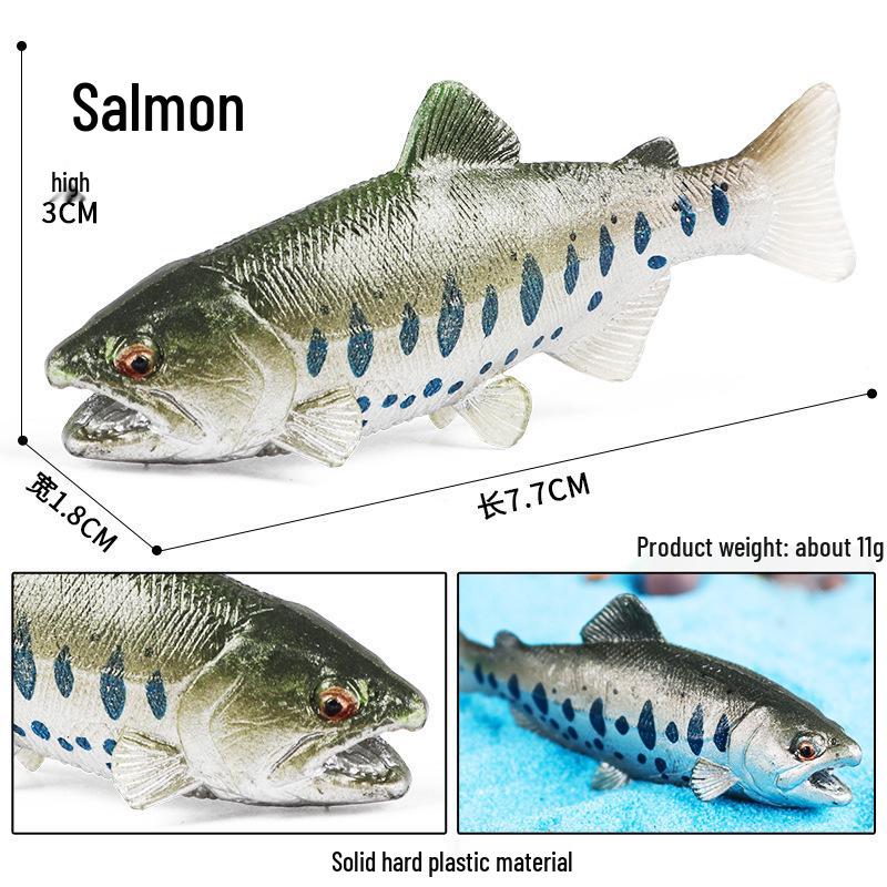 Marine Life Animal Models: Bass, Sea Slug, Seashell, Grouper, Sand Perch, Salmon, Sailfish
