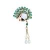 Retro Temperament Corsage Personalized Peacock Open Screen Brooch High-End Hanfu Cheongsam Creative Pendant Pin