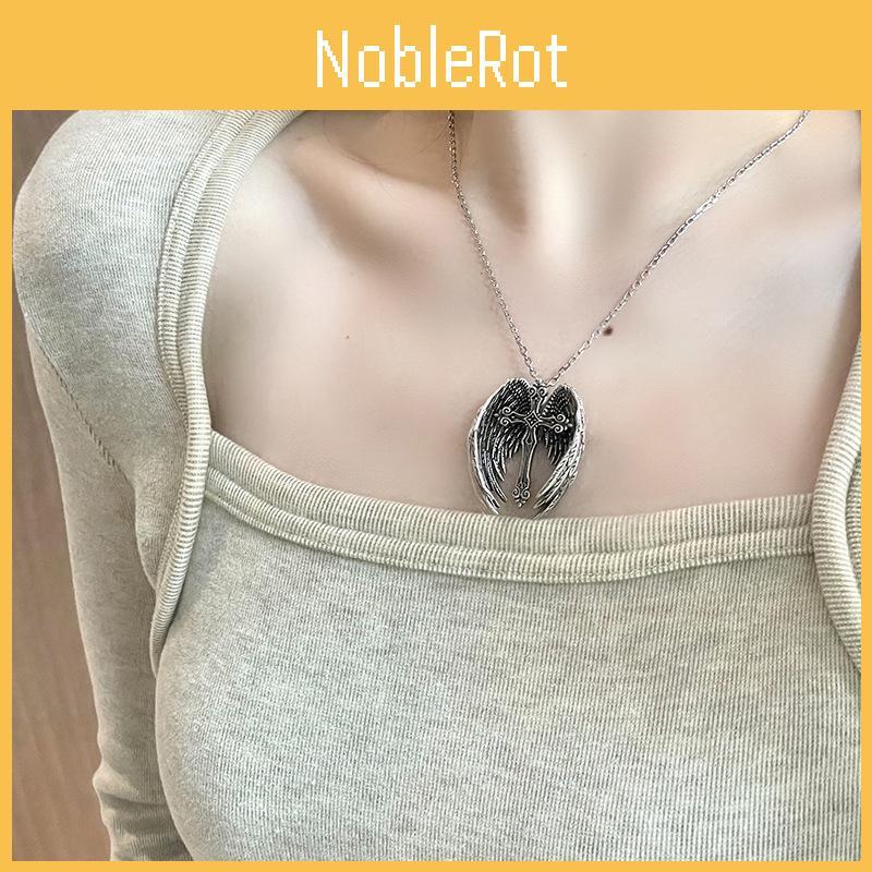 And Bold Unique Womens Vintage Cross Necklace Featuring Exquisite Angel Wings Design