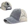 Men Women Summer Baseball Caps Washed Cotton Lightweight Breathable Hat With Mesh Holes