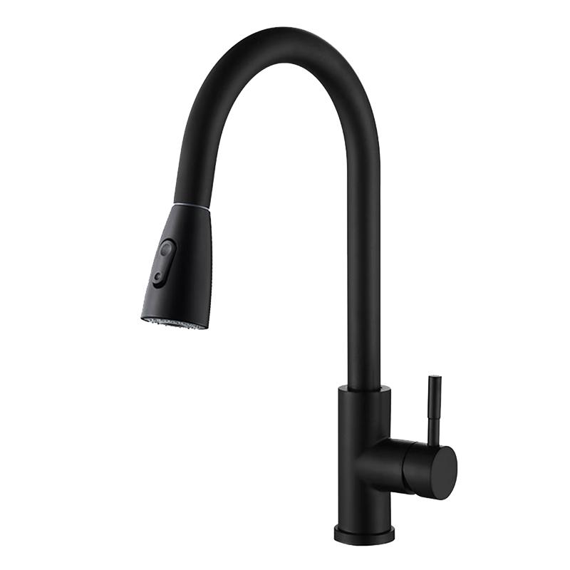 304 Stainless Steel Pull-Out Kitchen Faucet