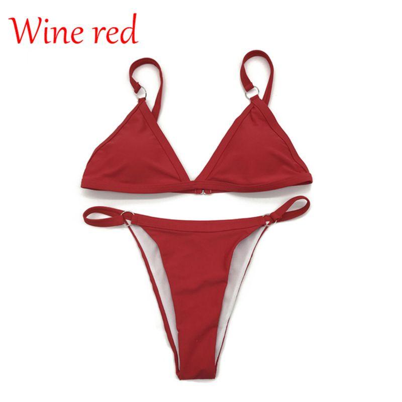 

Слитный купальник бикини треугольник однотонный раздельный купальник бикини треугольник 07 XL