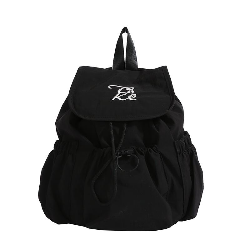

Solid Color Women s Drawstring Backpack - Versatile Student Bookbag and Travel Pack чорний