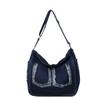 Leisure and artistic style women's crossbody bag  retro postman bag with large capacity  displacement denim
