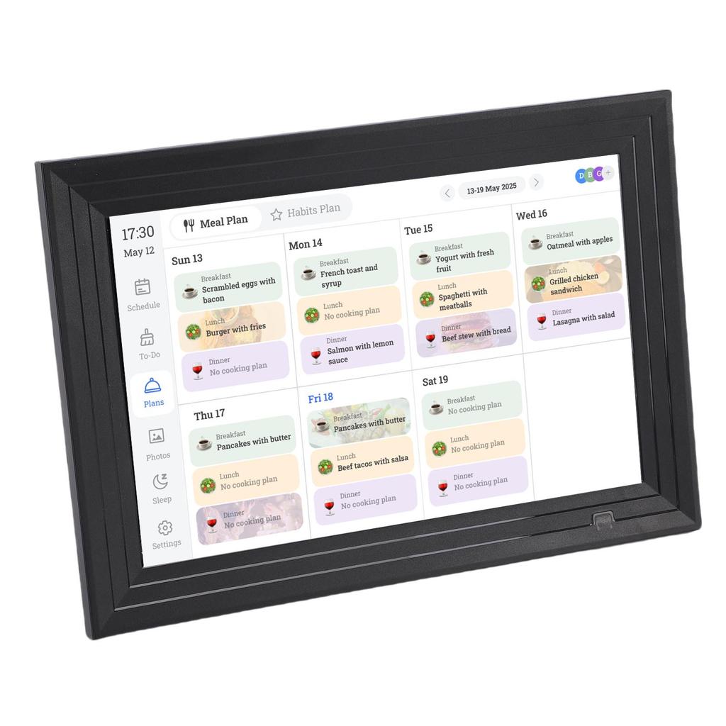 Smart Digitaler Kalender 10,1 Zoll WiFi   Interaktiver Smart Familienplaner Digitaler Bilderrahmen mit APP für Zuhause