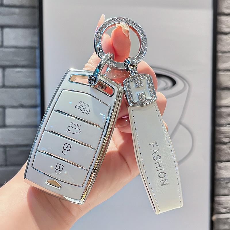 Tpu Car Remote Key Case Cover Protect Shell Fob For Hyundai  Genesis G70 G80 Eq900 G90 3 4 Bottons Accessories