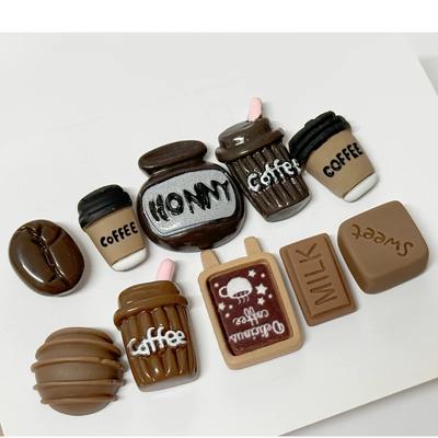 10 stuks Koffie Chocolade Gesimuleerd Eten Koelkastmagneten, Kawaii Koelkastmagneten, Whiteboard Stickers