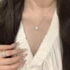 Four-Leaf Clover Zircon Necklace - New 2025 Light Luxury Titanium Steel, Non-Fading Clavicle Chain.