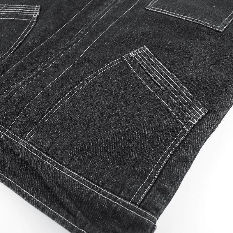 Vinter Herrkläder Casual Ungdom Varm Jacka Sammet Tjock Denim Bomullsvadderad Män