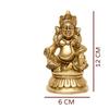 Kuber-Statue aus Messing | Höhe: ca. 12 cm. | Vastu-Figur für Zuhause und Büro | Zonale Platzierung - Norden |