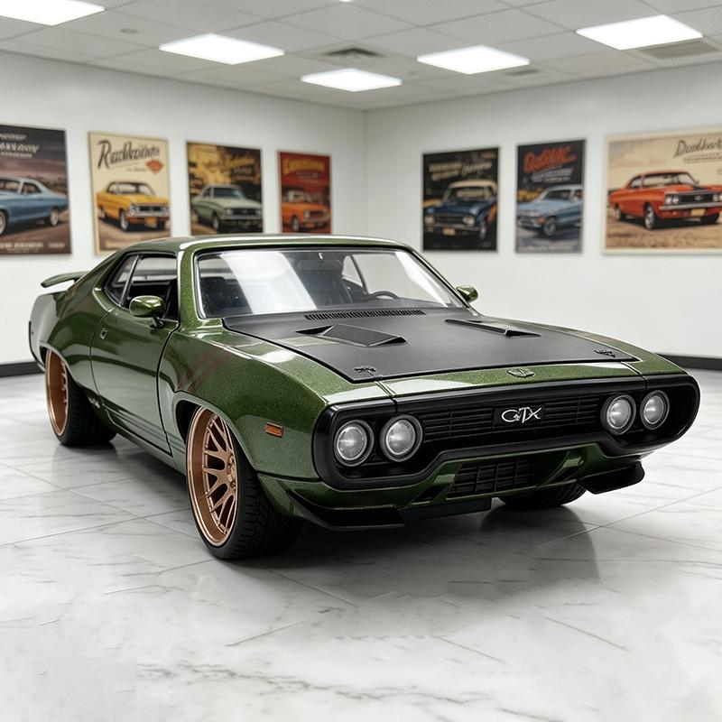 

JADA 1:24 Plymouth GTX 1972 Alloy Car Diecasts & Vehicles Car Model Miniature Scale Model Car For Collection Gift зелёный