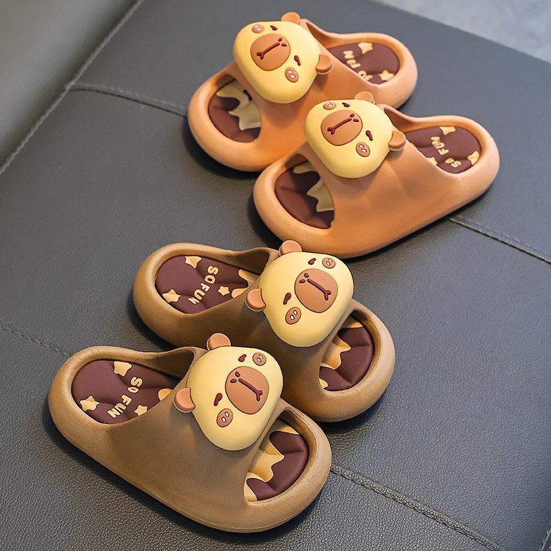 Kapibara Summer Children's Sandals Boys Non-Slip Soft Sole Small Medium Large Kids Beach Bathing Slippers