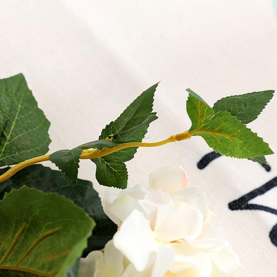 1Pc Artificial Hydrangea Fade-resistant Realistic Vibrant Color Photography Accessory Faux Silk Flower for Wedding