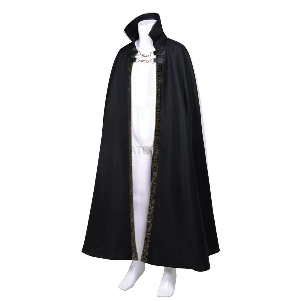 Halloween Vampire Costume Adult Dracula Devil Witch Cosplay Cape Medeival Gothic Steampunk Death Cloak Metal Chain