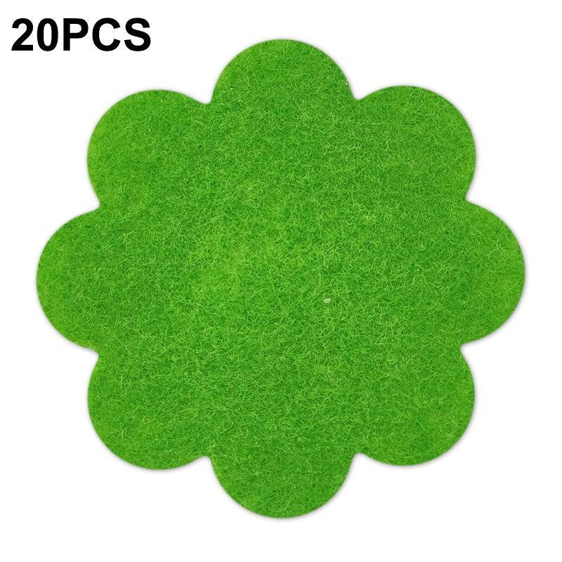 20Pcs Flower Pot Inner Bottom Mat Prevent Soil Leakage Flower Shape Plant Pot Bottom Hole Pad