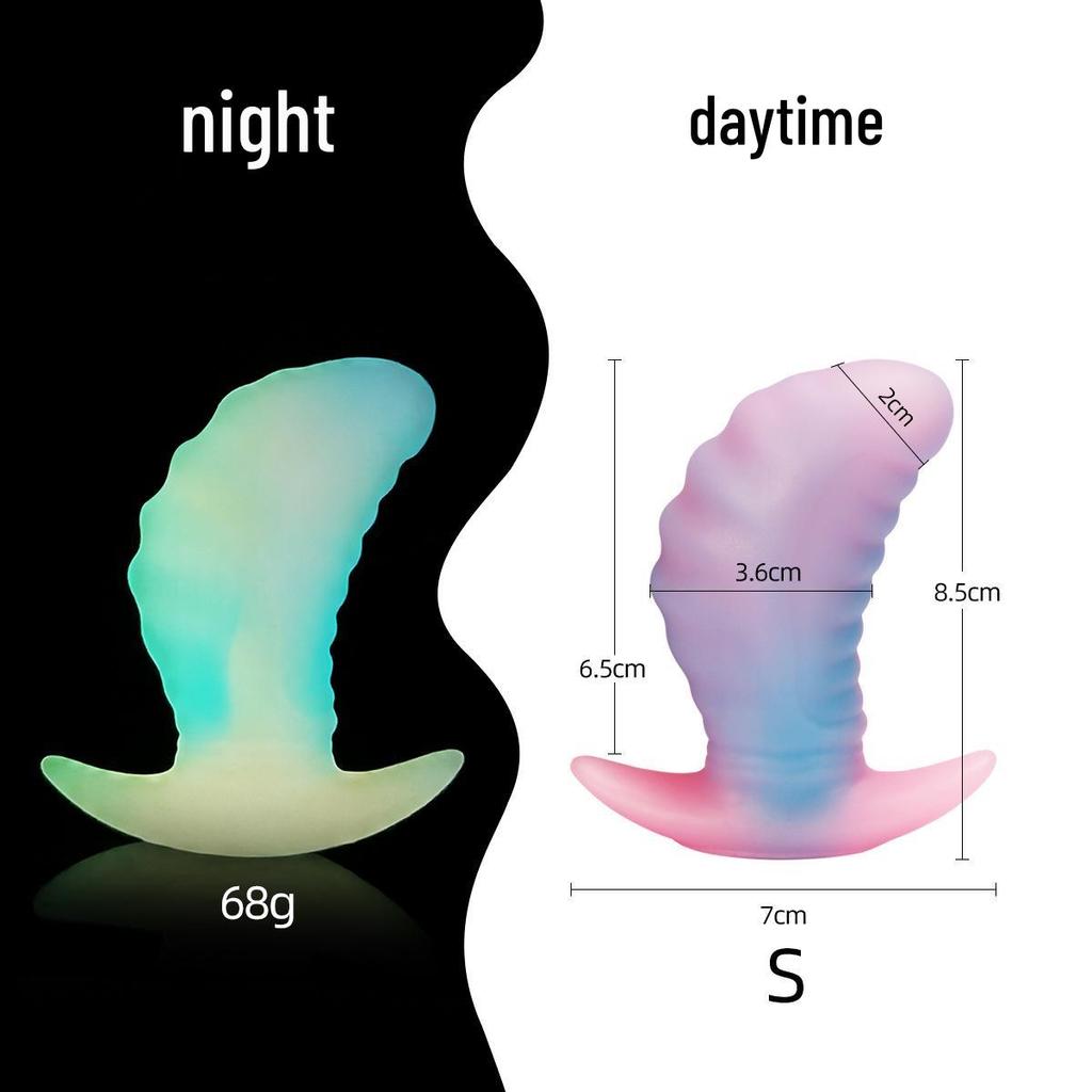 A187 Light Blue Silicone Anal Plug - Soft Travel-Friendly Adult Toy for Flirting and SM Stimulation.