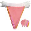 10m 36PCS Multicolor Bunting Banner Gradient Color Single Layer Cotton Pennant Children's Birthday Christmas Home Party Decor
