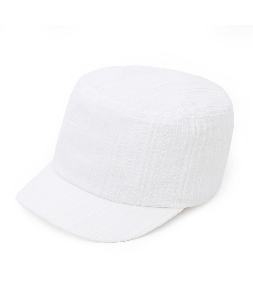 Eondeokeonteulolseutyudio Summer Linen Bellboy Cap Uniform Cap / B Linen / White