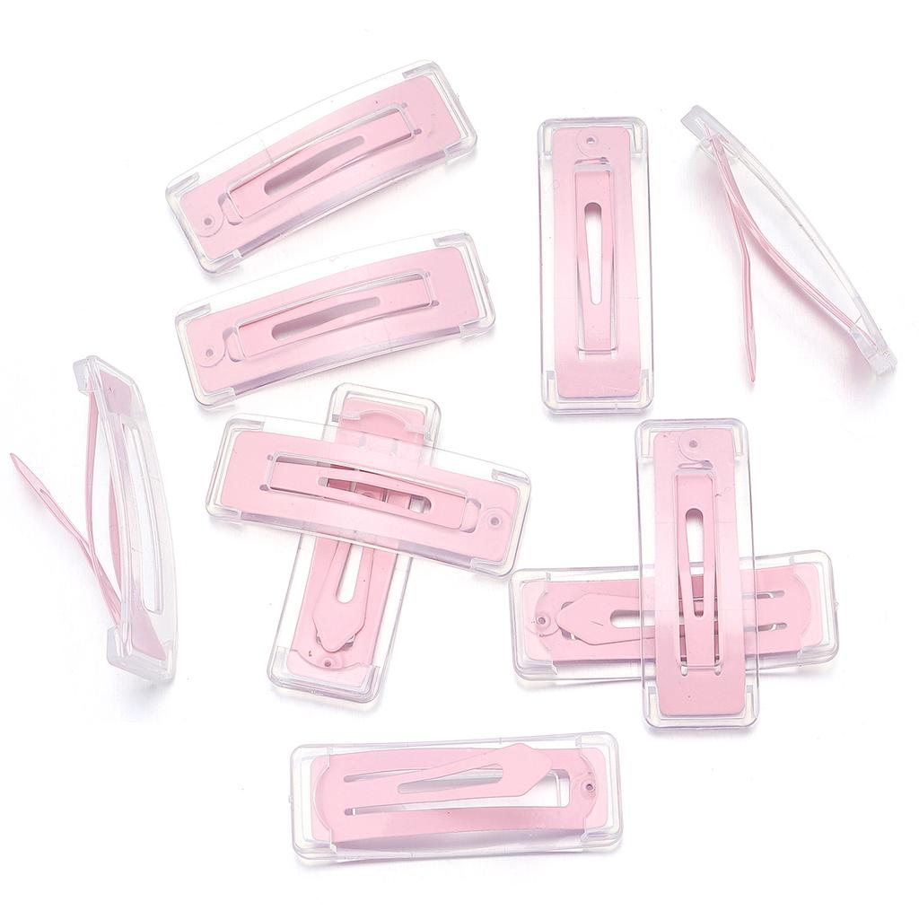 10Pcs Solid Color Hairpins BB Hair Clips Lovely Rectangle Girls Snap Clip Barrettes For Headwear Hair Style Wash Up Makeup Tools