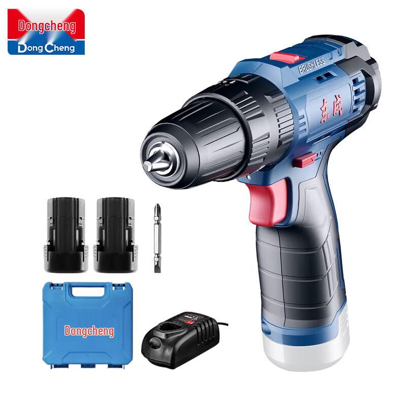 Dongcheng 12V Brushless Lithium-ion Cordless Drill/Driver Set CN plug (adapter included)