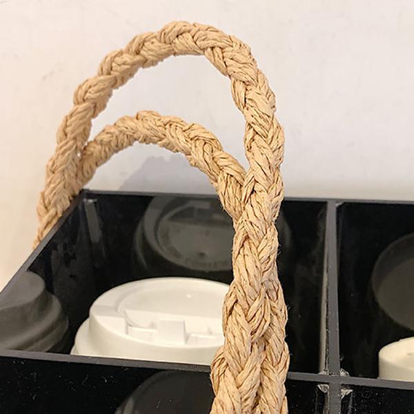 Yogodlns Classic Summer Woven Bag Women Beach Shoulder Bag Casual Large Capacity Straw Totes Bag Ladies Travel Shopping Handbag and Purse