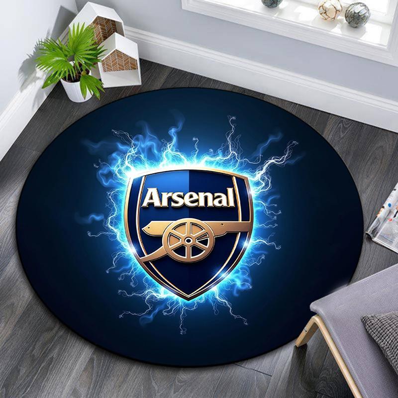 Arsenal Football Club3 Round Area Rug,Carpet Rug for Living Room Bedroom Sofa Playroom Decor,Non-slip Floor Mat