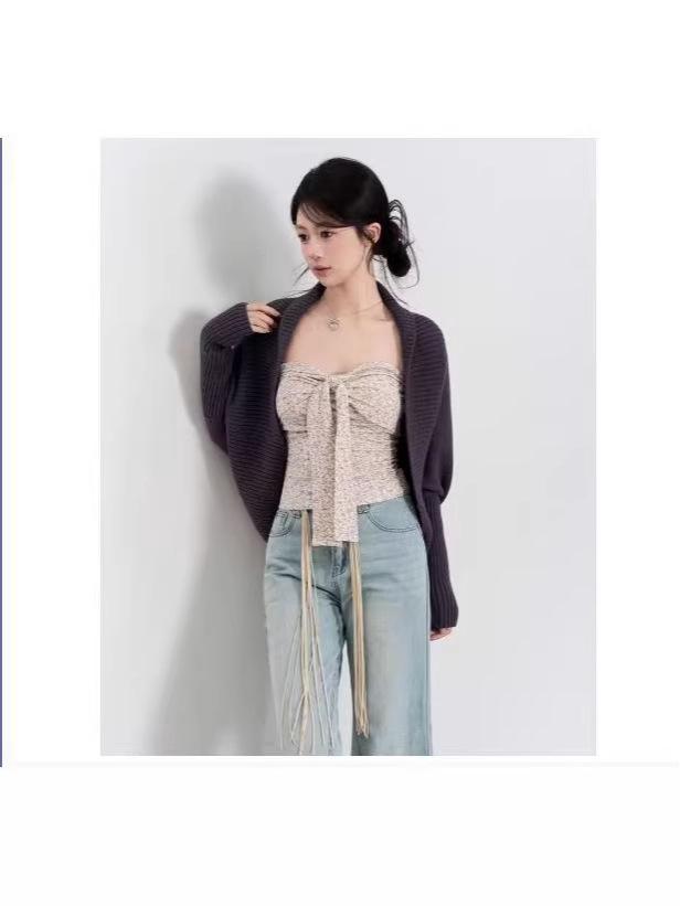 Korean Floral Backless Bandeau Top - Sexy, Slimming Sleeveless Spring 2026 Outfit for Women