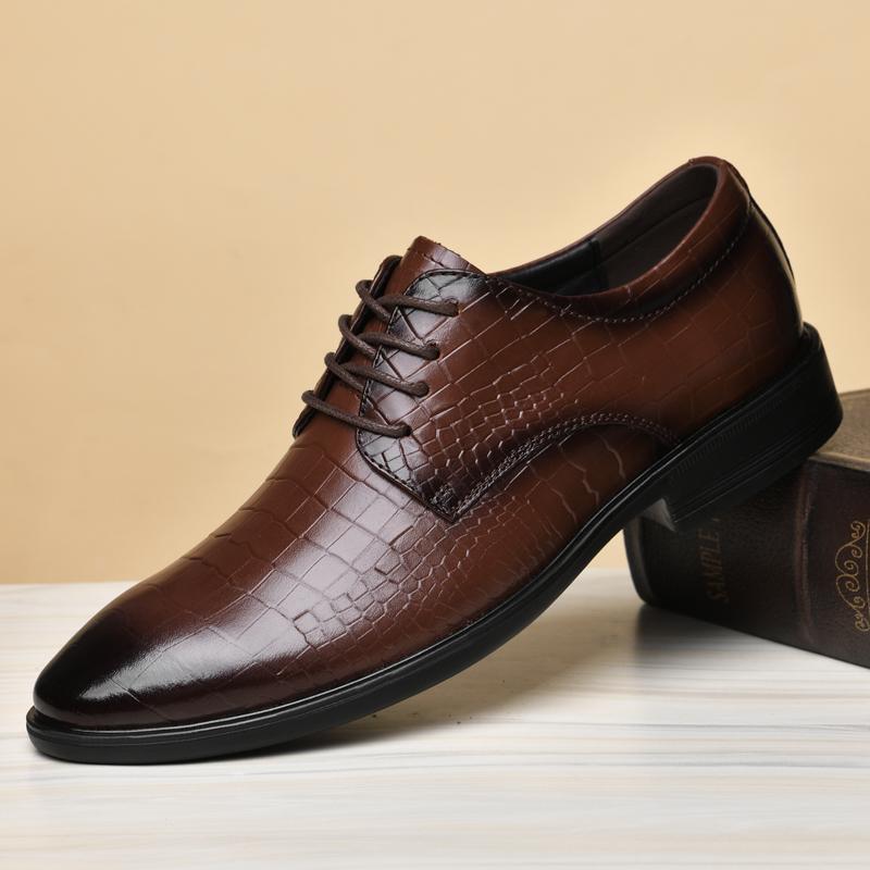 Oxfords Haut de Gamme Chaussures Habillées pour Homme Cuir Véritable Lacets Chaussures Décontractées pour Homme Marque de Luxe Bureau d'Affaires Formel Luxe Chaussures pour Homme
