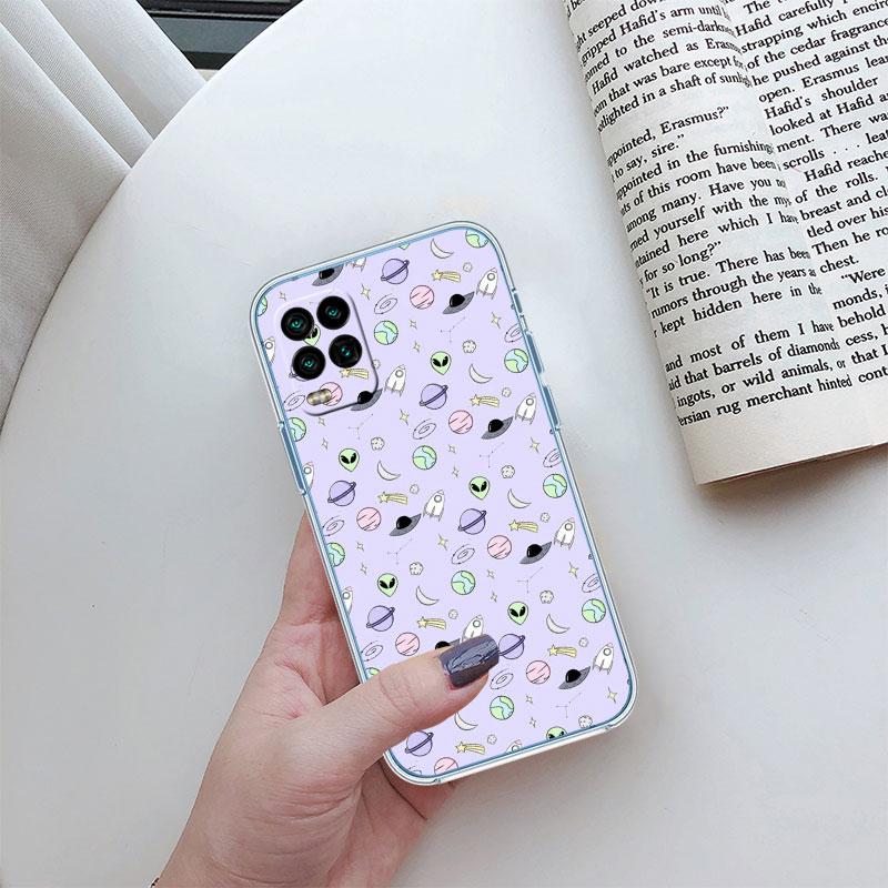 

Astronaut Space Alien UFO Transparent Phone Case for LG K22 K30 K40 K40S K41 K42 K50 K50S K51 K51S K52 K61 K62 K71 K92 Q61 LG K41S