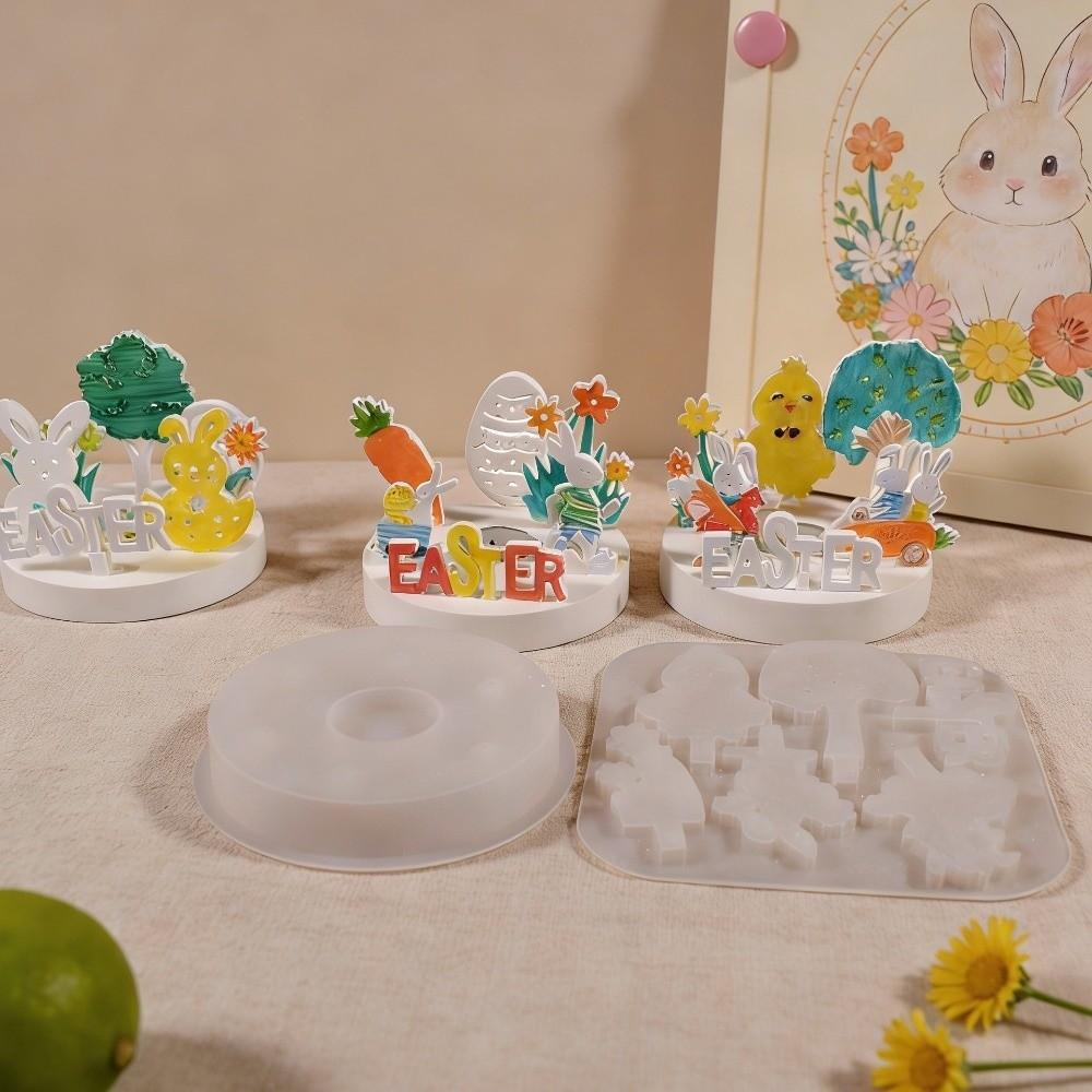 Flexible Easter Candle Holder Mold Heat Resistant DIY Decor Mold Spring Renewal Mold Home Gift