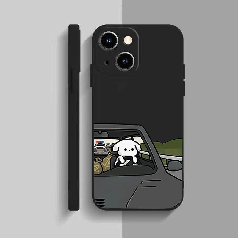 

Смешной чехол для телефона с животными, пара собак, для IPhone 15 13 11 12 14 Pro XS Max 13Mini XR X 14Plus, силиконовый парный чехол Fundas iPhone XS MAX