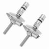 Stainless Steel Toilet Seat Hinge Set M6 X 71.5mm, Fixing Bracket C0102G Compatible
