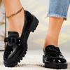 Fashion 2024 Summer Ladies New Fashion Round Toe Retro Solid Color Mary Jane Shoes Daily Casual Shopping Ladies High Heels  Oxford Mujer