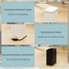 5L Rectangular Compact Bin Steel Body Removable Bucket Quiet-Close Lid W/ Pedal Lid Rubbish Trash Can Home Office Bedroom Bathroom Living Room